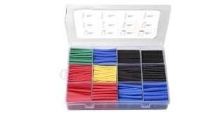 PE Heat Shrink Tubing 530 Pieces of Box-packed Assorted Cable Sleeve Connectors Colored Waterproof Heat Shrink Tubes Set