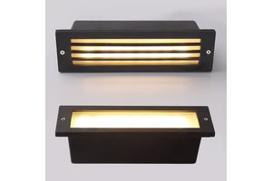 Stairs Outdoor Waterproof IP66 Step 4100K Neutral White Wall Light White Aluminium 9W Recessed Square Led Stair Lamp Remote