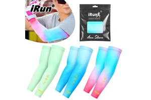 IRun Custom Cycling Arm Sleeves Sets Fitness Compression Arm Sleeve Sports Basketball Running Elastic UV protection Arm Sleeve