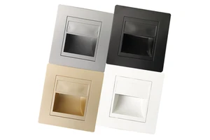 AC110V 220V 86 Type Square Recessed Led Step Stair Corner Wall Lamp Garden Light Indoor Bedroom Corridor Footlight