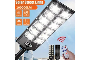 High Lumens Integrated Solar Street Remote Control Waterproof LED Energy Saving Features All-in-One Plastic Design for Outdoor