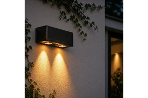 Plastic Solar Outdoor Spot Lights Courtyard Garden Fence Wall Decor Lamp
