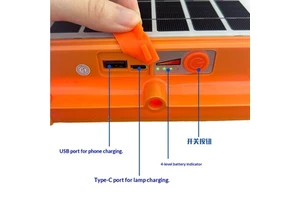 Solar Floodlight Emergency Lighting ROHS Certified ABS Picnics Night Market Stalls Portable High-Brightness IP66 LED SMD Model