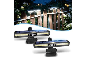 Ultra-bright High-power Remote-controlled IP65 Solar Light for Home Garden Courtyard; Clip-on Outdoor Street Light