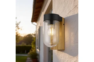 Wooden Color Nordic Style Wall Lamp Decoration Outdoor Indoor Usage Waterproof Led Light Source Wall Sconce