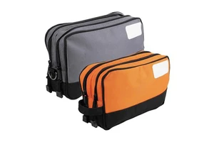 OEM Wholesale Heavy Duty Polyester Electrician Tool Pouch Set | Dual Compartment Zipper Bags Reinforced Bottom for Tools Storage
