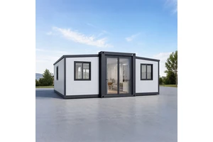 Quick-Forming Double Wing Expandable House Prefabricated Modular Folding Container Home With Kitchen