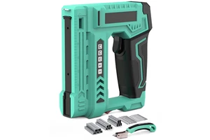 5-in-1 Steel Electrical Staple Gun Cordless Brad Nail Gun for DIY Home Use