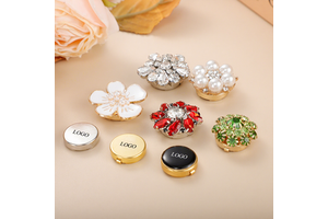 Woman Snap Clip Fancy Jewelry Button Covers Cufflinks Jewels Clips Over on Button Cover Manufacture