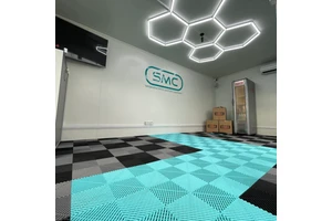 SUEZ 110V-240V Hexagonal LED Light for Workshop Office & Hotel IP54 Waterproof 6000K Daylight CRI90 3-Year Warranty