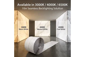 Premium Ultra Thin Foldable High Brightness 10m Roll Large Custom Size Translucent Stone Backlighting Flexible LED Light Sheet