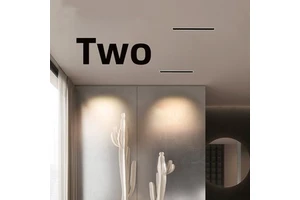 LED Line Grille Lamp White/Black 3000K-6000K Living Room Bedroom Embedded Wash Wall Spotlight All Aluminum Narrow Side