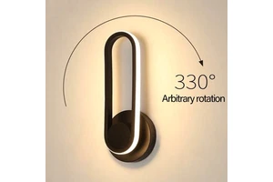 330 Degree Indoor Wall Lamp 12W 24W Bedroom Wall Lamp Bedside Indoor Living Room Led Wall Lights Fixture Light Decorative Lamp