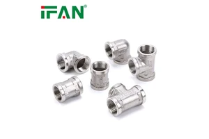 IFAN Stainless Steel Fittings 1/2"-1" Socket Elbow Tee PN25 Thread Stainless Steel Pipe Fittings