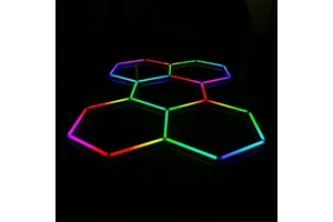 KCX Led Garage Light Workshop Detail Working Hexagon Lights RGB Honeycomb Lamp Pixel Tube bar Lighting