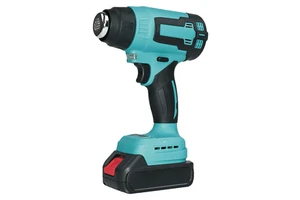 Industrial-Grade DIY Lithium Electric Cordless Hot Air Gun 300-500C Temperature 200L/min Airflow Rechargeable Wireless Fan 21V
