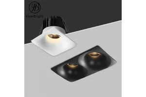 2025 NEW Square Indoor Aluminum COB Curve Surface Ring LED Recessed Spotlight 7/10/12/14/20/24W DownLight