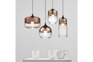 Customized Manufacturers DLSS Lighting Modern Minimalist Style Simple E27 Kitchen Glass Pendant Lights For Home Indoor Decor Led Pendant Lamp