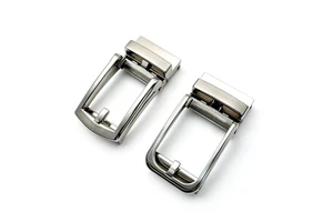 Automatic Zinc Alloy Pin Buckle 30mm & 35mm-Silver Finish Custom Colors Formal Style for Business & Casual Wear