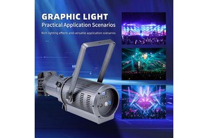 300W Dual-Color Warm White Contour Spotlight LED Stage Light COB Professional Stage Light Suitable for Theaters/Studios
