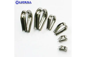 High Quality Galvanized Us Type G411 Carbon Steel Light Type Wire Rope Cable Thimble Marine Rigging Hardware 3/8" Bag