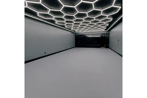 Contation 110 220 Volt Garage LED Hexagon Lights Ceiling & Car Detailing LED Strip Work Lights 240V