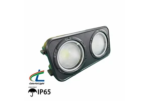 200W DMX Blind Spotlight, Dual-eye COB Stage Light, with Warm + White 2*100W LED Contour Spotlight stage light factory