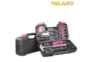 Strong Magnetic Complete Bits Pink 39-Piece Tool Set Slot Classification Storage Household Disassembly Repair Tool Kit