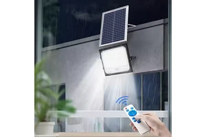 ZY Solar Flood Light 300W IP65 Waterproof ABS Body Remote Control Daylight Floodlight for Outdoor Road Garden