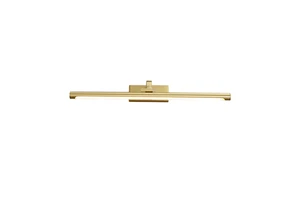 Wholesale American Gold LED Horizontal Solid Brass Wall Light Minimalist Light Horizontal Linear Mirror Front Vanity Wall Lamp