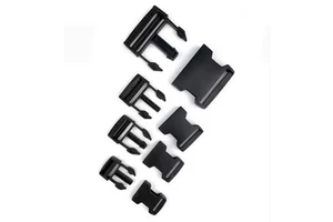 Single Adjust Release Buckles 25MM Plastic Side Release Black Adjustable Buckles