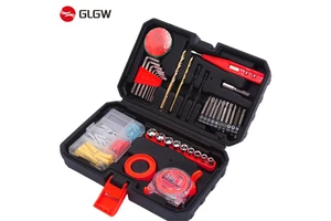 GLGW wholesale Household hardware set electrician repair tool box multi repair combination drill socket combo tool kit for home