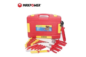 Maxpower 1000V Insulated Electrician Tool Set with Screwdrivers, Insulated Pliers, and Wrench