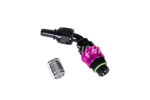SUMEICHI Crimp On 45Deg Quick Release PTFE Hose Ends AN6 AN8 AN10 Racing Car Parts Crimp Style PTFE Quick Connect Fittings