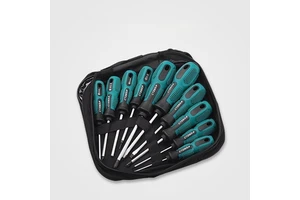 Industrial Grade Cross-Magnetic Screwdriver Set with Plastic Handle Adjustable Torque Nickel Finish Customizable ODM Support