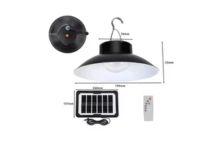 Newest Outdoor LED Hanging Solar Pendant Light for Garden Shed IP65 Road-Applicable Indoor Solar Lights Remote Control