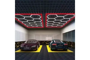Factory Direct Honeycomb Design Hexagonal Led Lights Multi Colour Garage Led Lights Hexagonal Grid Led Lights Car Care Workshop
