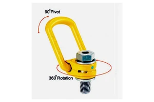 M36 8T Alloy Powder Coated Rotating Hoist Rings 360 Degree Side Pull Rotation Heavy Duty Lifting Swivel Shackle Box Customizable