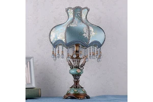 European Nordic Vintage Decorative Antique Bedroom Luxury Light Contemporary Table Lamps With Shade
