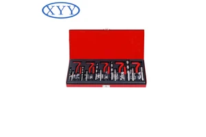 131 Piece Auto Thread Repair Kit Hand Tools with Electric Drill Wrench Steel Combination for Workshop in Bag Packaging