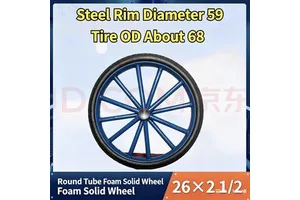 Hot Sale 26 Inch Solid Wheel Puncture Proof Flat Free Tyre Wheel Heavy Duty Cart Wheel for Wholesale Suitable for Farms