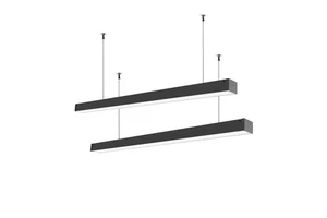 Indoor Modern Commercial Office Hanging Lamp 40w 60w 80w Led Tube Celling Light Led Pendant Linear Lights