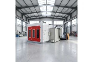 Anti-corrosion OKEAH ET2500 Automotive Paint Booth Electric Heating High Efficiency Filter Well-Sealed Design Prevent Heat Loss