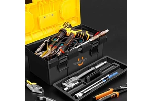 U-WORTHY 10''-19.5'' High Impact PP Durable Lightweight Low Price Multifunctional Garage Mechanic Tool Box Set for Outdoor