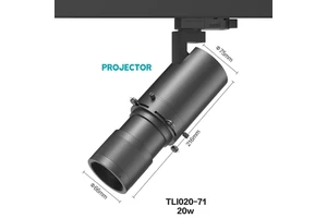 CRI95 LED COB Track Light Museum Gallery Exhibition Lighting 3-45 Degree Projector Shapeable Cut Contour Framing 10W RGB 20W