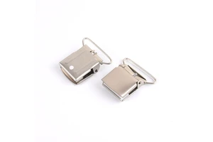 Wholesale 35mm Matte Sliver Metal Fastener Suspender Clip Belt Buckle for Backpack Belt Garment