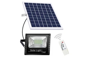 Solar Flood Light Outdoor With Remote Optical Control Ip65 Waterproof Solar Led Flood Lamp Energy Garden Light With Panel