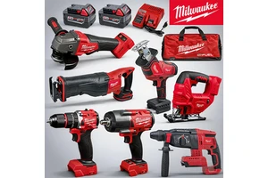 Milwaukee M18 Saws Tool Kit Wood Cutting Saw Electric Tools Brushless Lithium-ion 7-pcs with 2 Battery & 1 Charger Tool Kit