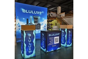 10x10 Backlit Trade Show Booth Modular SEG Lightbox Exhibition Stand Custom LED Light Wall for Cosmoprof Beauty Expo