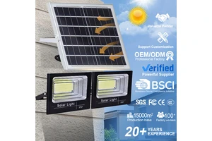 One to Two Solar Floodlights 100W 200W Outdoor Waterproof Rural Home Courtyard Solar Rechargeable LED Lighting Solar Floodlights